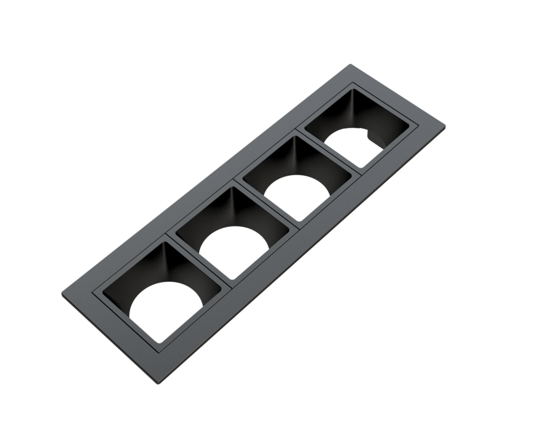 Embutido Fixo Moon Linea 4L Mini Dicróica Preto 166x55mm 1061523
