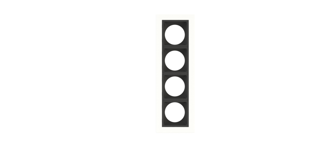 Embutido Fixo Moon Linea 4L Mini Dicróica Branco com Fundo Preto 166x55mm 1061524