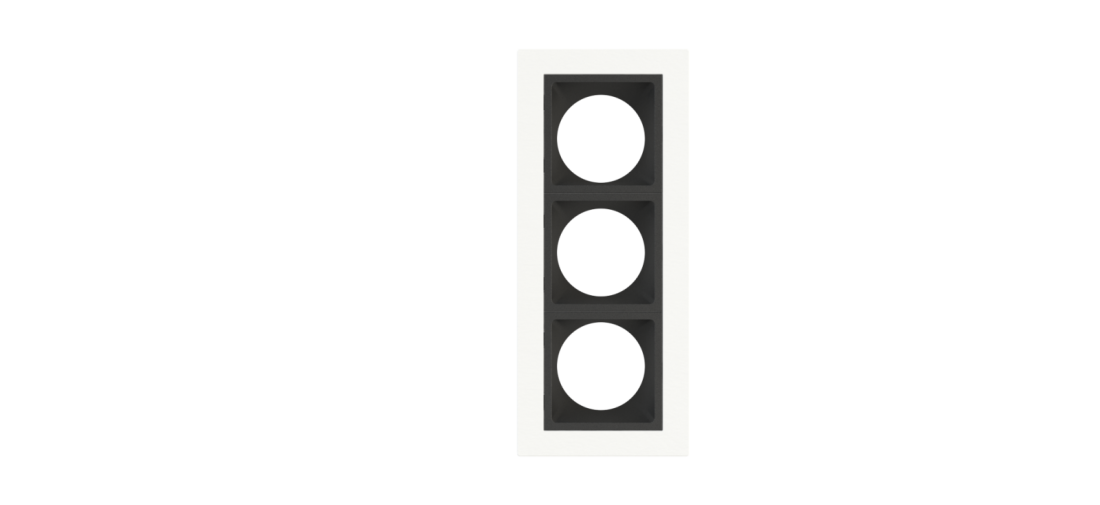 Embutido Fixo Moon Linea 3L Mini Dicróica Branco com Fundo Preto 130x55mm 1061521
