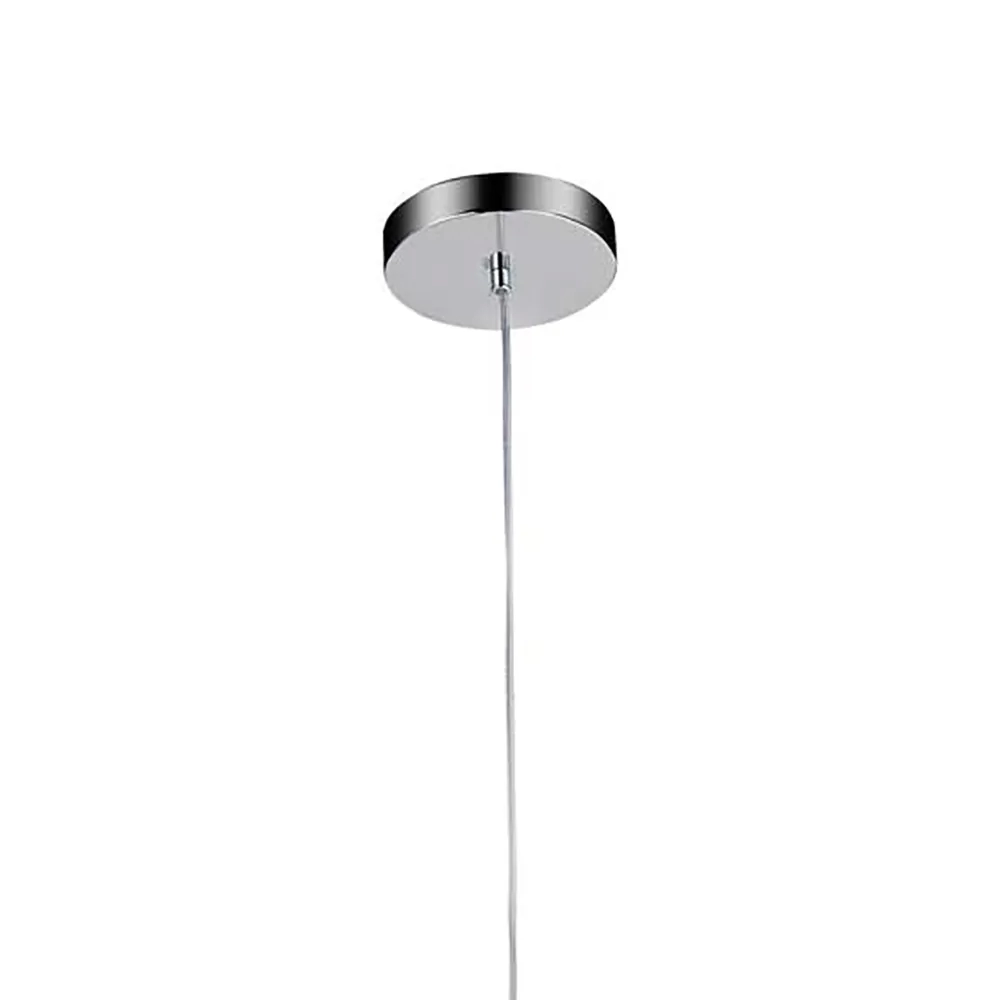 Pendente Bella Organika Metal Cromado e Vidro Champagne 1L E14 Ø150x420mm KB002A