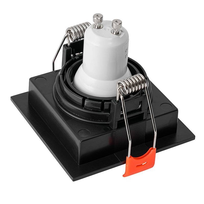 Spot Embutir Nordecor Loyo 1L Mini Dicroica MR11 Preto 72x72x15mm 6819