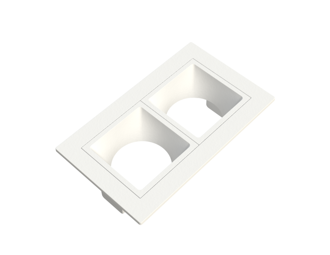 Embutido Fixo Moon Linea 2L Mini Dicróica Branco 92x55mm 1061516