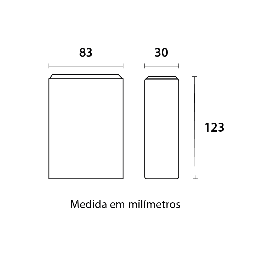 Arandela Blumenau Mince 4 watts Branca 3000K IP65 Bivolt 123x83x30mm 20453011