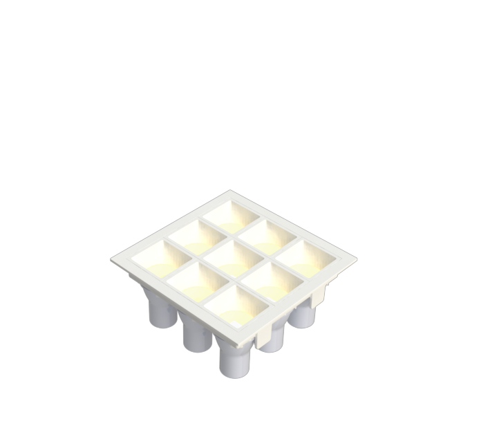 Embutido Fixo Moon Linea 9L Mini Dicróica Branco 130x130mm 10615298