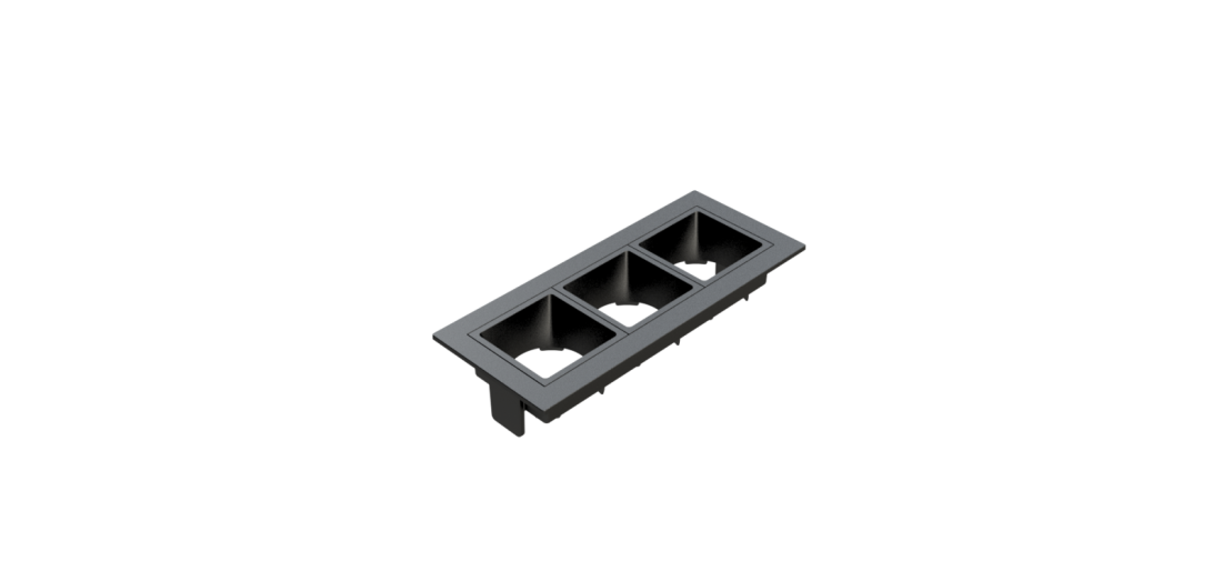 Embutido Fixo Moon Linea 3L Mini Dicróica Preto 130x55mm 1061520