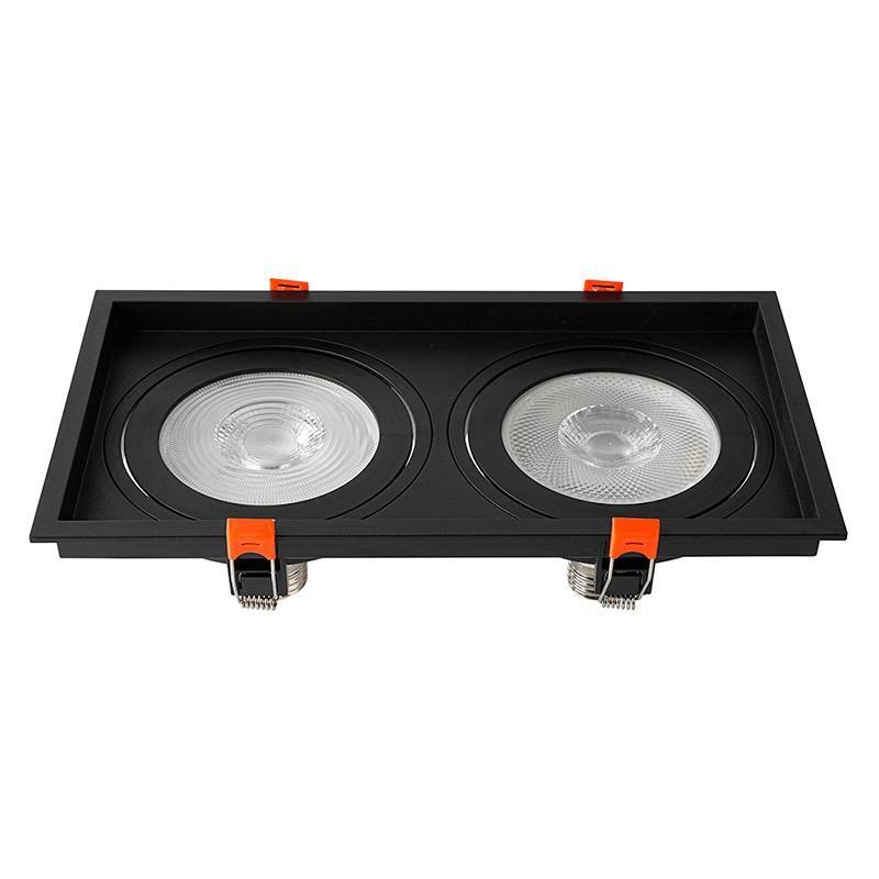 Spot Embutir Nordecor Loyo 2L PAR30 Preto 295x160x15mm 6929