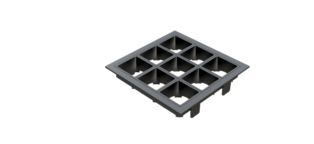 Embutido Fixo Moon Linea 9L Mini Dicróica Preto 130x130mm 1061529