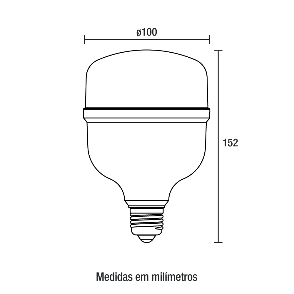 Lâmpada Blumenau Bulbo 50 watts 3000K IP20 Ø100x152mm 03507013
