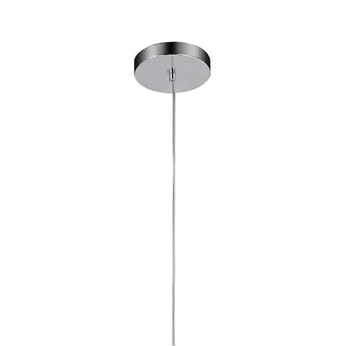 Pendente Bella Organika Metal Cromado e Vidro Champagne 1L E14 Ø135x650mm KB001A