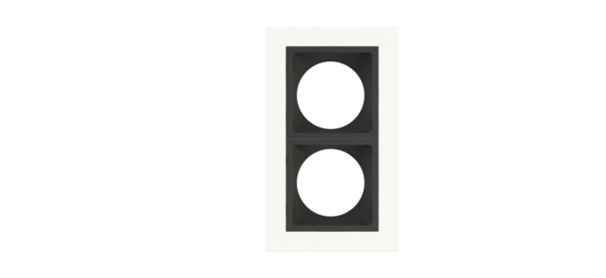 Embutido Fixo Moon Linea 2L Mini Dicróica Branco com Fundo Preto 92x55mm 1061518