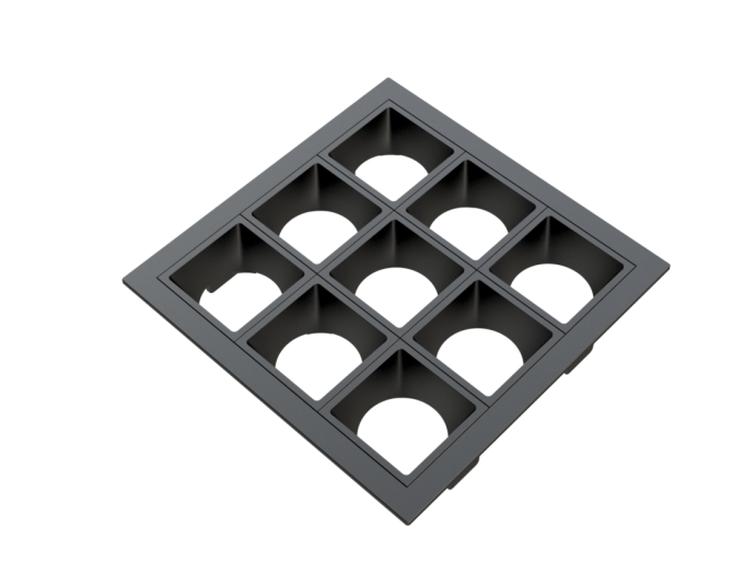 Embutido Fixo Moon Linea 9L Mini Dicróica Preto 130x130mm 1061529