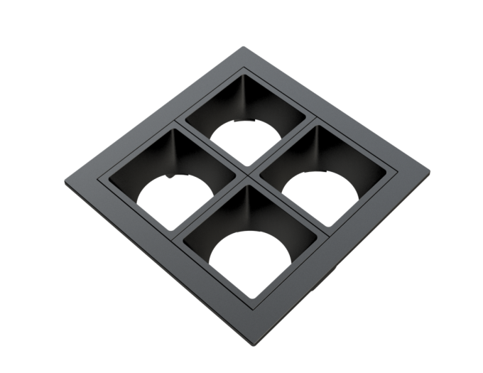 Embutido Fixo Moon Linea 4L Mini Dicróica Preto 92x92mm 1061526
