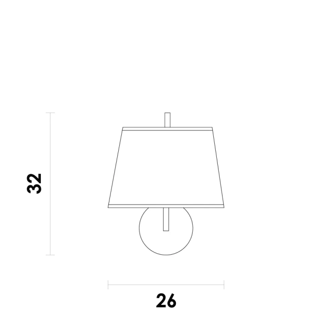Arandela Bella Candela Metal Preto e Tecido 1L E14 320x320x260mm SQ017B