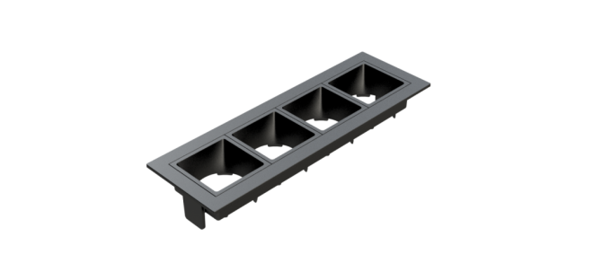 Embutido Fixo Moon Linea 4L Mini Dicróica Preto 166x55mm 1061523