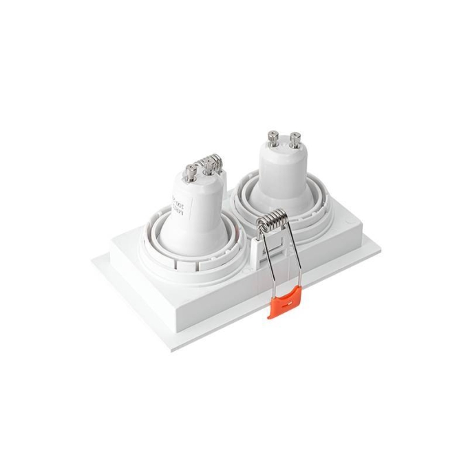 Spot Embutir Nordecor Loyo 2L Mini Dicroica MR11 Branco 122x72x15mm 6912