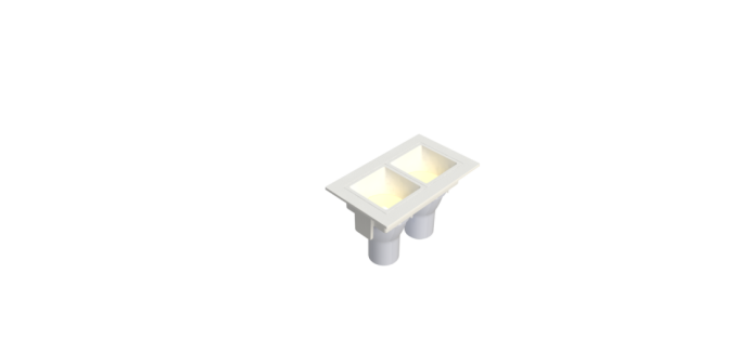 Embutido Fixo Moon Linea 2L Mini Dicróica Branco 92x55mm 1061516
