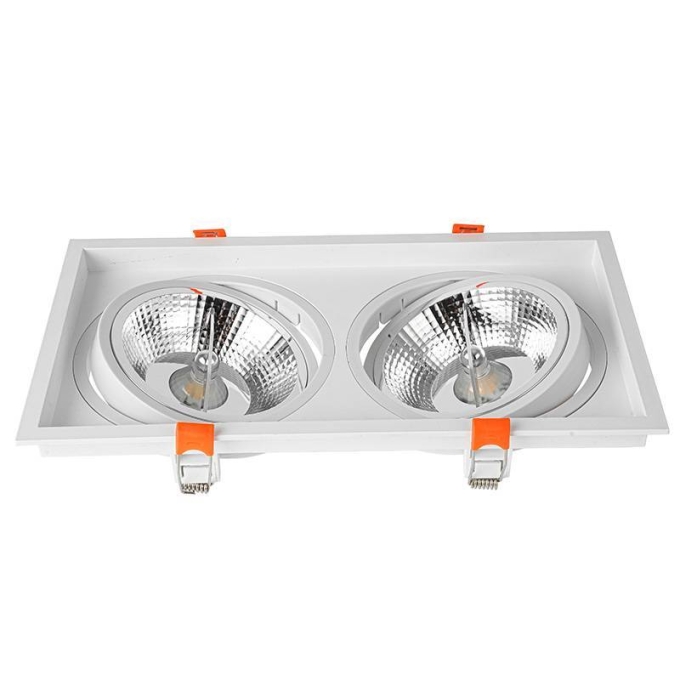 Spot Embutir Nordecor Loyo 2L AR111 Branco 295x160x15mm 6930
