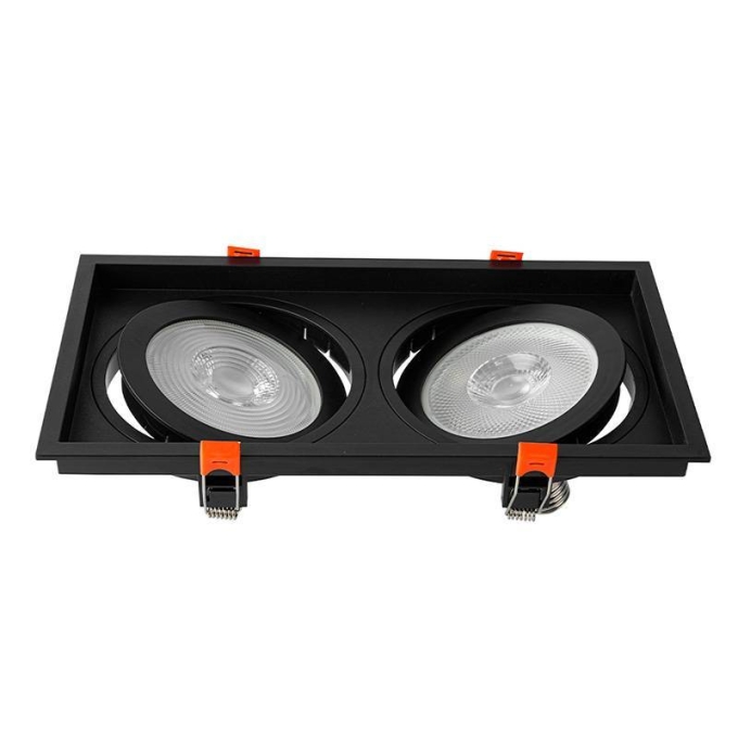Spot Embutir Nordecor Loyo 2L PAR30 Preto 295x160x15mm 6929