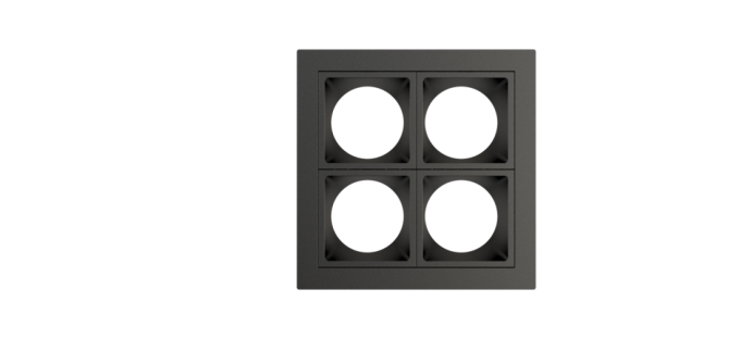 Embutido Fixo Moon Linea 4L Mini Dicróica Preto 92x92mm 1061526