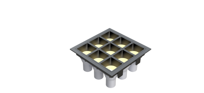Embutido Fixo Moon Linea 9L Mini Dicróica Preto 130x130mm 1061529