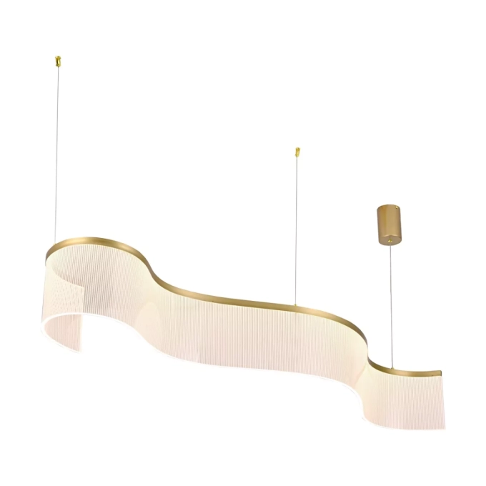 Pendente Skylight Sinuous Dourado 45 watts 3000K Bivolt 1500mm SKY-4028