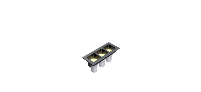 Embutido Fixo Moon Linea 3L Mini Dicróica Preto 130x55mm 1061520