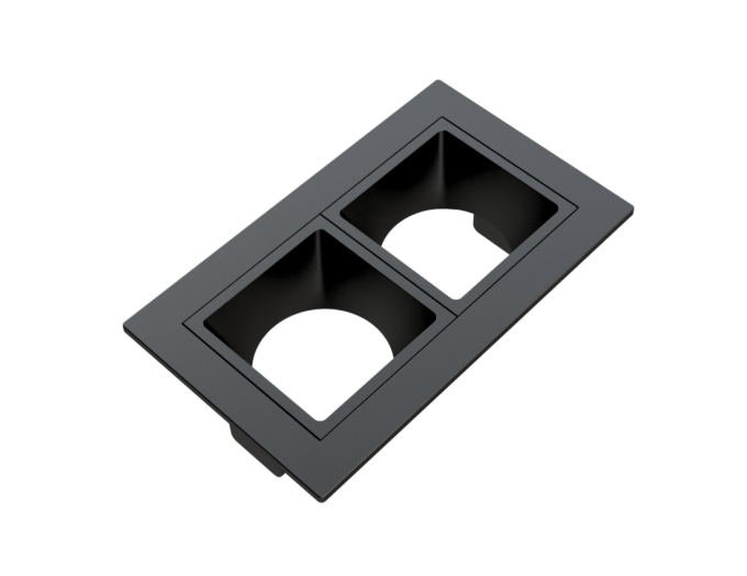 Embutido Fixo Moon Linea 2L Mini Dicróica Preto 92x55mm 1061517