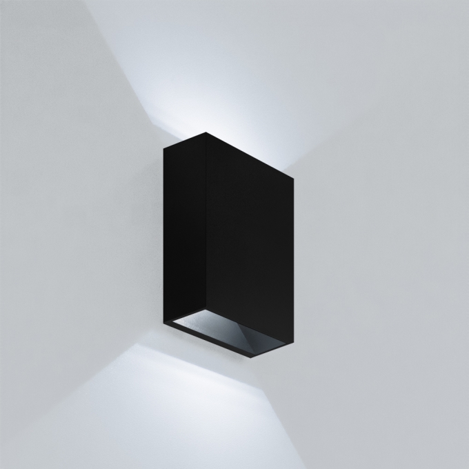Arandela Blumenau Mince 4 watts Preta 6500K IP65 Bivolt 123x83x30mm 20456016