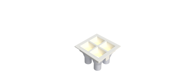 Embutido Fixo Moon Linea 4L Mini Dicróica Branco 92x92mm 1061525