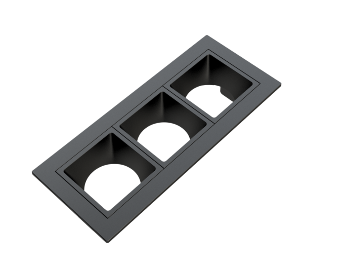 Embutido Fixo Moon Linea 3L Mini Dicróica Preto 130x55mm 1061520