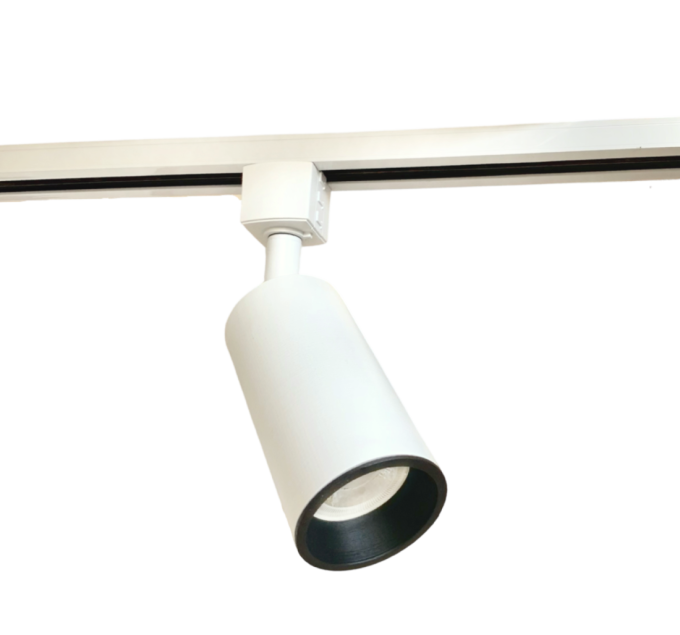 Spot para Trilho Moon Tube Branco com Fundo Preto PAR20 Ø80x135mm 1011161