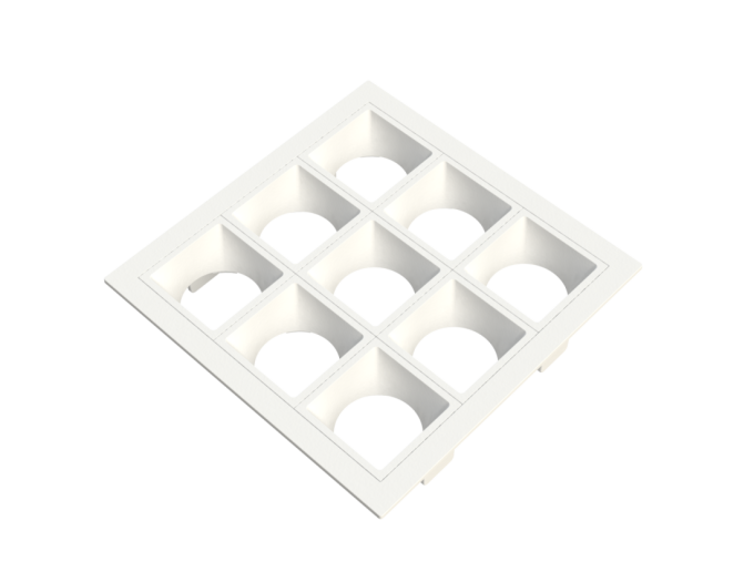 Embutido Fixo Moon Linea 9L Mini Dicróica Branco 130x130mm 10615298