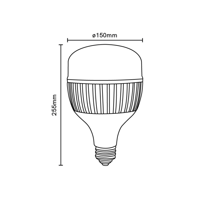 Lâmpada Blumenau Bulbo 100 watts 6500K E40/E27 IP20 Ø150x255mm 03100136-3