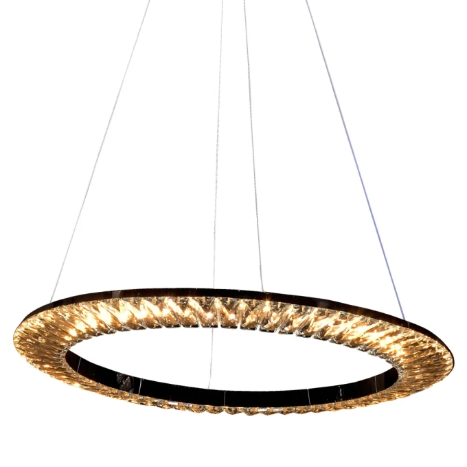 Pendente Bella Orbit Cristal e Metal Cromado e Transparente 30 watts 3000K Ø620x35mm ID009C