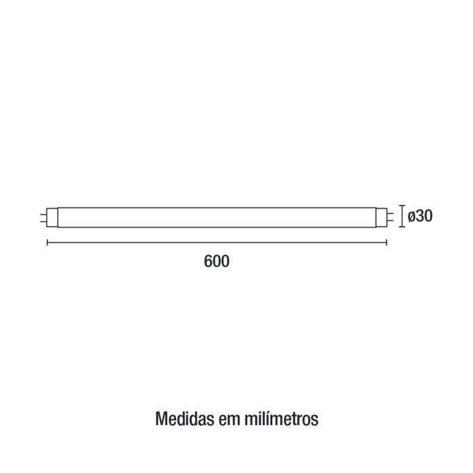 Lâmpada Blumenau Tubular Vidro 9 watts 4000K 900 Lumens IP20 Ø30x600mm 04097014
