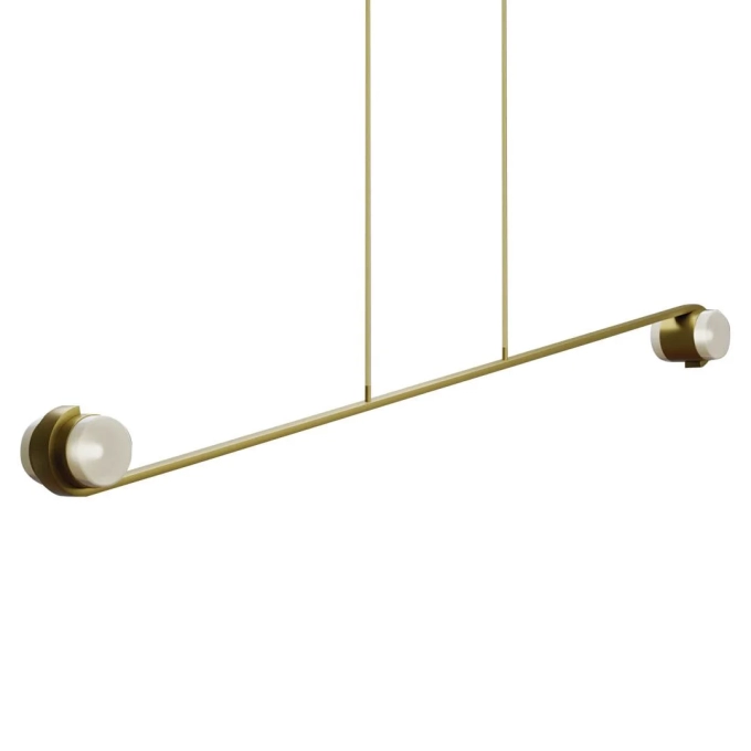 Pendente Usina Bello Curva Superior/Inferior 28 watts 3000K 1400X100X210mm 52090 By Tiago Curioni