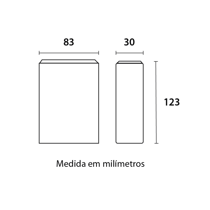 Arandela Blumenau Mince 4 watts Preta 6500K IP65 Bivolt 123x83x30mm 20456016