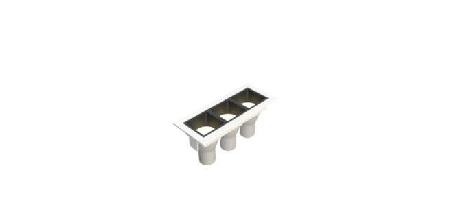 Embutido Fixo Moon Linea 3L Mini Dicróica Branco com Fundo Preto 130x55mm 1061521