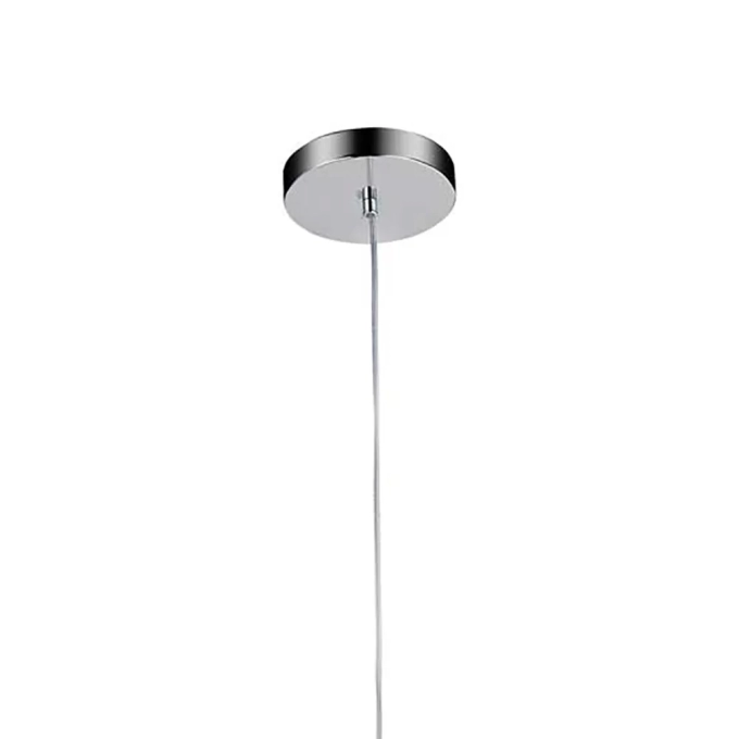 Pendente Bella Organika Metal Cromado e Vidro Champagne 1L E14 Ø150x420mm KB002A