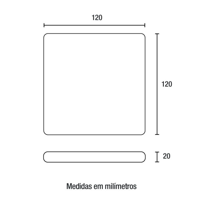 Painel LED Embutir/Sobrepor Blumenau Frameless 17 watts 3000K Branco 120x20x120mm Bivolt 84723004