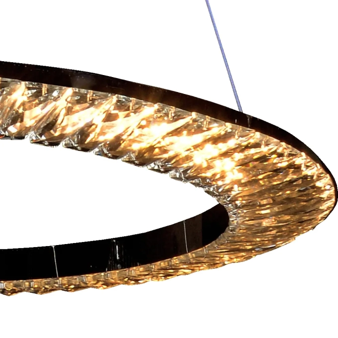 Pendente Bella Orbit Cristal e Metal Cromado e Transparente 30 watts 3000K Ø620x35mm ID009C