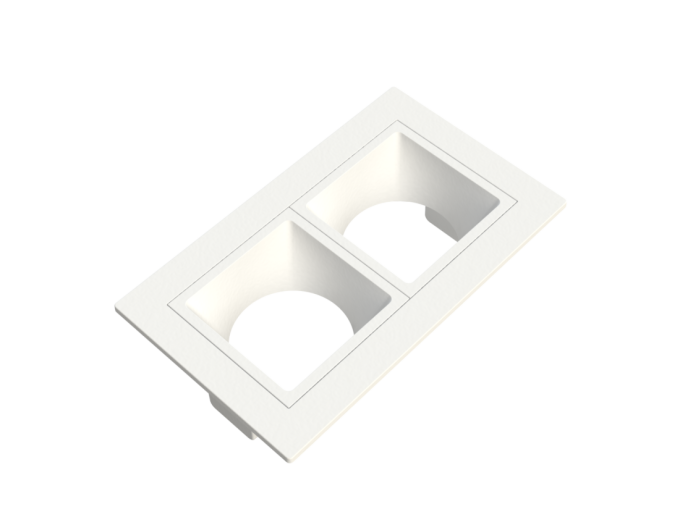 Embutido Fixo Moon Linea 2L Mini Dicróica Branco 92x55mm 1061516