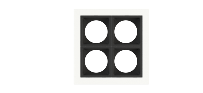 Embutido Fixo Moon Linea 4L Mini Dicróica Branco com Fundo Preto 92x92mm 1061527