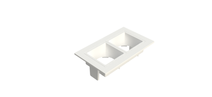 Embutido Fixo Moon Linea 2L Mini Dicróica Branco 92x55mm 1061516