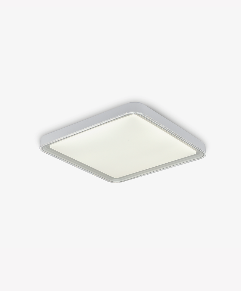 Plafon Opus Fusion Branco 45 watts 3000K - 6500K Bivolt 490x490x70mm OPS 89085 
