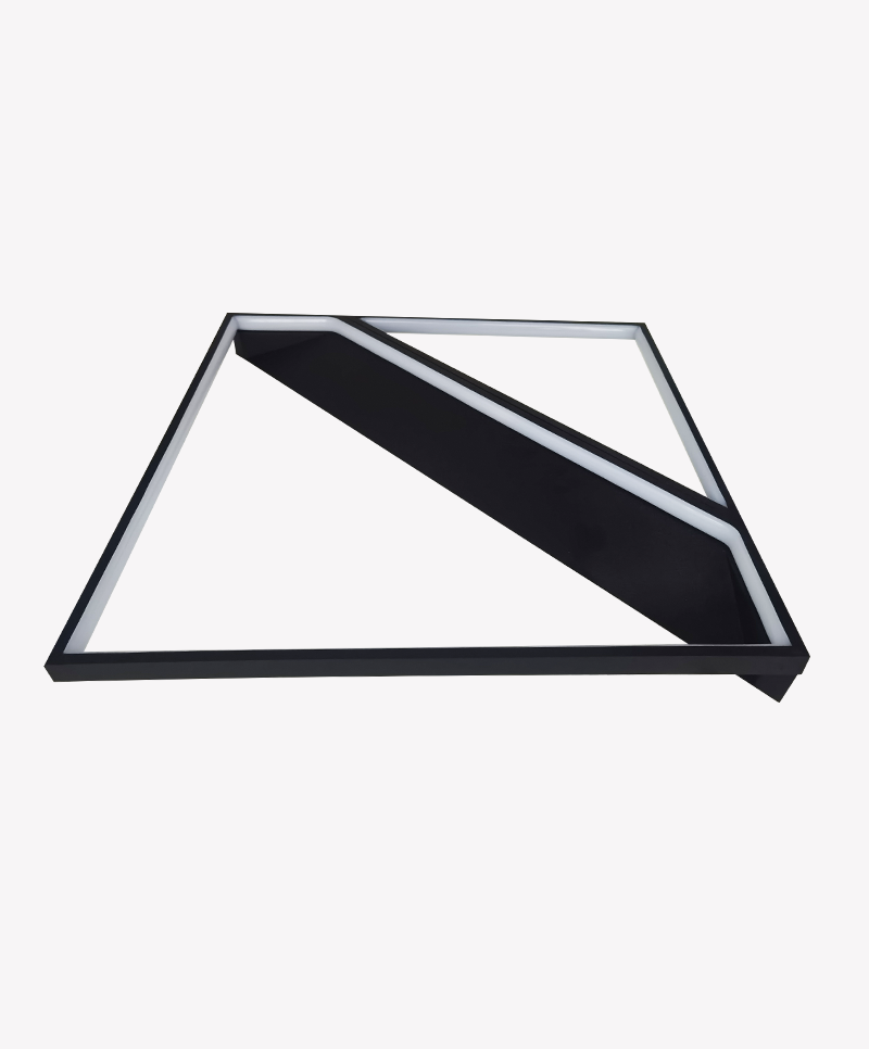 Plafon Opus Slide Preto 48 watts 3000K - 6500K Bivolt 400x400mm OPS 89658 
