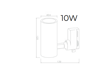 Spot para Trilho Alpertone Vision 10 watts 6000K 20° Branco Bivolt Ø54x120x139mm 0503