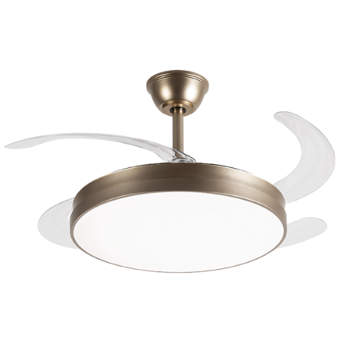 Ventilador Retrátil Dourado Opus Air Lite 60 watts 3000K/4000K/6500K Ø460mm IP20 120° Bivolt OPS 34690