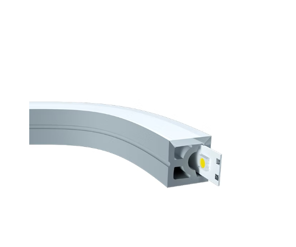 Perfil Sobrepor Alpertone Flexível Curva Horizontal 10 watts 3000K 24V Branco IP65 12x12mm (Venda por Metro) 0265-3