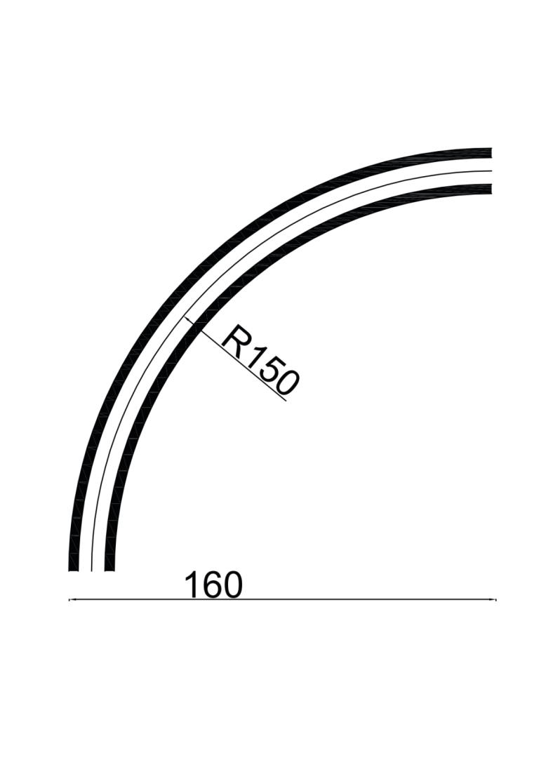 Curva para Trilho Magnético Onyx Alpertone R150 Preto 48V IP20 011302